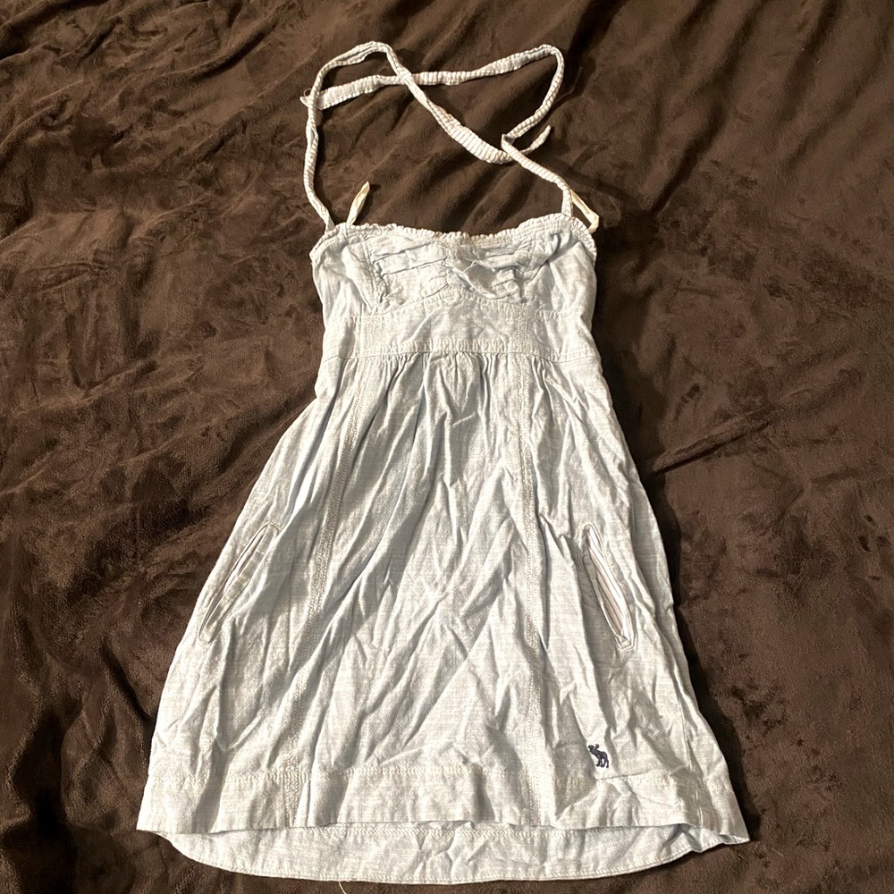 Abercrombie blue and white striped dress